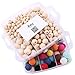 Promise Babe 2 Set DIY Nursing Teether Freedom Combination Package Mix Color Crochet Beads Nature Wooden Beads Nursing Necklace Bracelet Accessory Baby TeethingToy