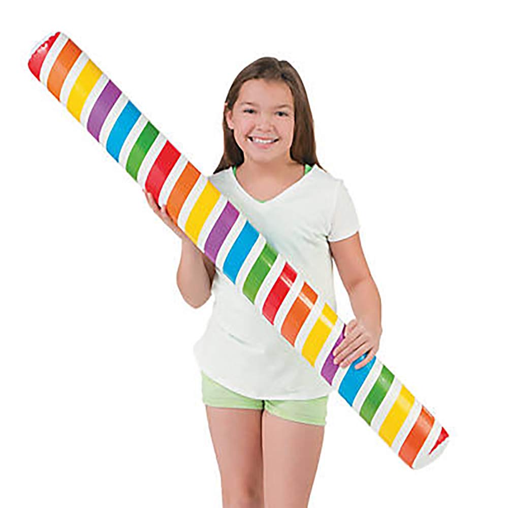 Inflatable GlowinTheDark Pool Noodles 3Pack Rainbow Colored Pool