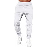 Verdusa Men's Jogger Sweatpants Fitness Clothing Streetwear Drawstring Workout Pants with Pockets