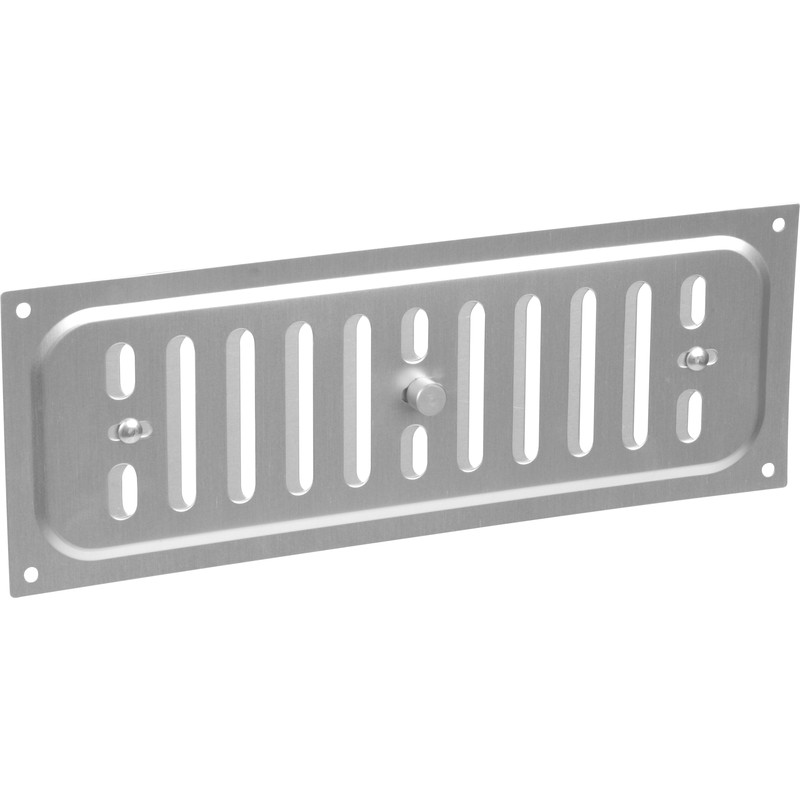 Open & Close Metal Air Vent 9" x 3" Hit & Miss Air Vents Adjustable Flyscreen Vents Ventilator Cover Hit & Miss Air Vent Cover Ventilation Cover for Cupboard Wardrobe Ventilation Pack of 1.
