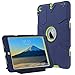 ULAK iPad Mini 2 Case,iPad Mini 3 Case,iPad Mini Retina Case, Anti-Slip Shock-Absorption Silicone High Impact Resistant Hybrid Three Layer Protective Case Cover with Separate Kickstand - Navy Blue