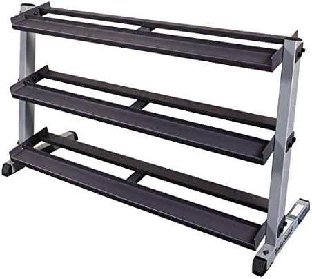 Homey Delight Dumbbell Rack Barbell Weight Gym Storage 3rd Tier Heavy Duty Exercise Fitness Equipment Holder