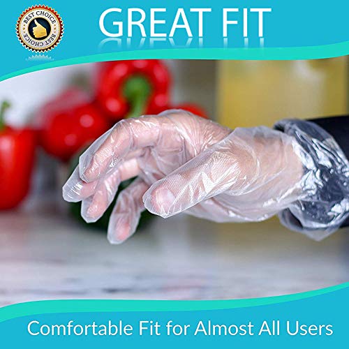 2000 Disposable Food Service Handling and Prep Poly Gloves for Cooking