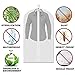 ETERNLEAF Garment Bags Clear 24'' x 43'' Suit Bags (Pack of 6) Garment Covers with Full Zipper for Closet Storage and Travel [Upgraded]