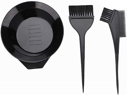 Hair Dye Brush And Bowl 3 Pcs Hair Colouring Kit Professional Hair Salon Dyeing Perming Tools Mixing Bowl And Brush Hair Dye Kit Amazon Co Uk Beauty