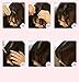 Ugeat Remy Human Hair Pieces Front Clip in Hair #1b Natural Black Color Fringe Hair Extensions with Hair Temples