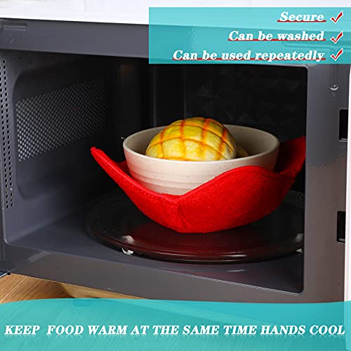 12 Pieces Microwave Safe Bowl Holders Polyester Hot Bowl Holder Protect