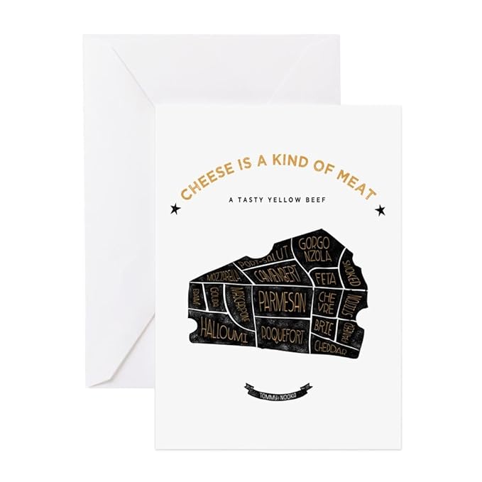 CafePress – Käse Diagramm – Grußkarte, Note Karte, Geburtstagskarte, innen blanko, matt