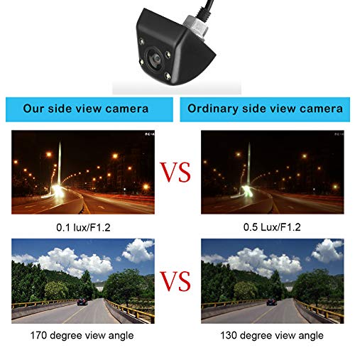 CarThree Backup Camera HD Night Vision 170 Degree Fisheye Lens Car Rear View Parking Camera Waterproof Reverse Auto Back Up Car Backing Camera Fits All Vehicles