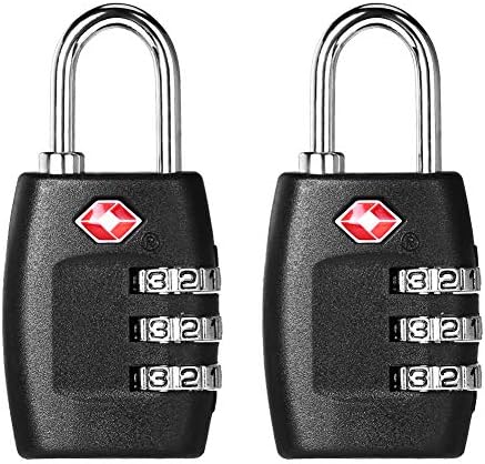 Ahomi 2pcs/Set TSA Luggage Locks,Resettable TSA Password Locks for Travel Luggage Customs Code Lock