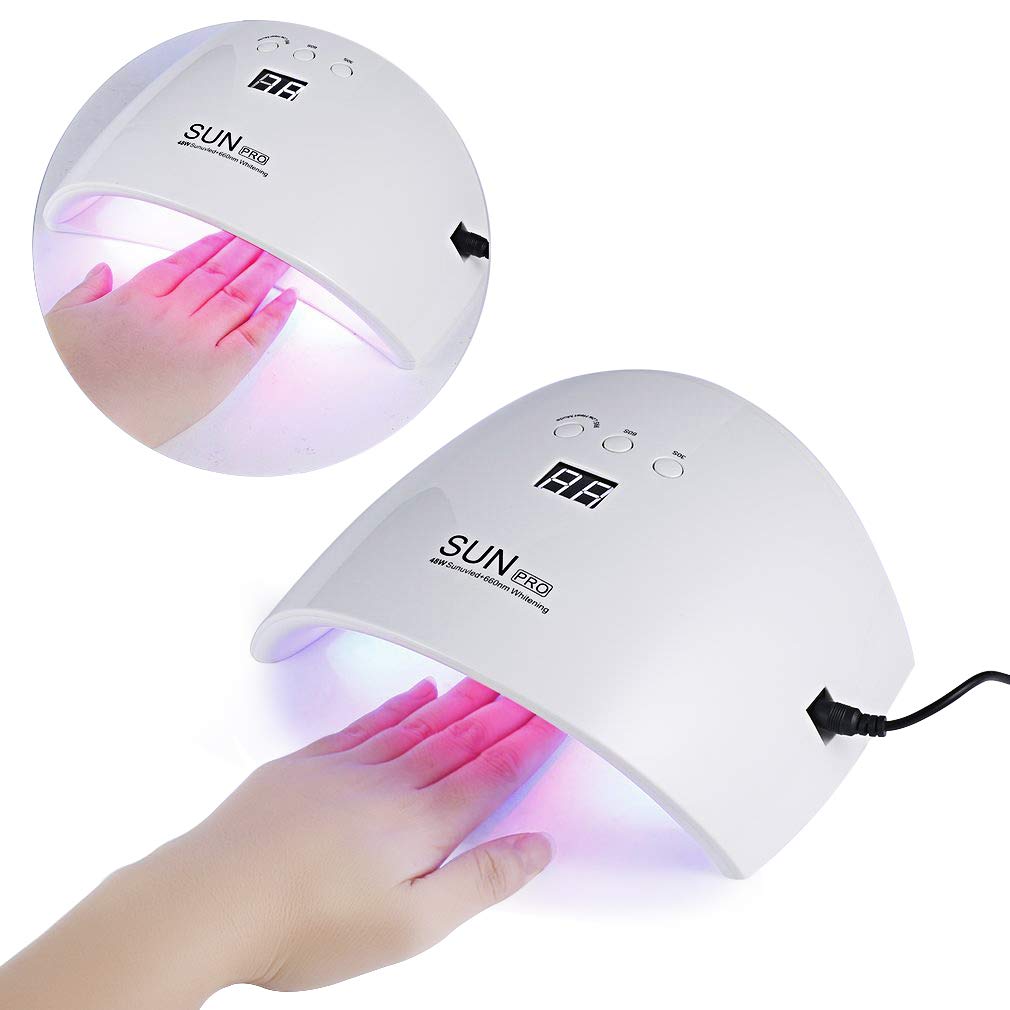 Lampada Unghie professionale 48W di U-KISS, Auto LCD 30s / 60s / 99s Modo a bassa temperatura portatile , per Smalti in Gel,in Automatico Sensore Lampada LED unghie