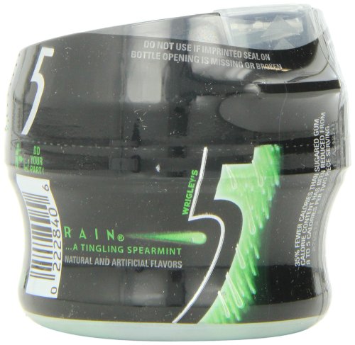 5 Rain Spearmint Mini Bottle SF Gum 6 ct