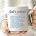 MAUAG Funny Dads Favorite Sayings Coffee Mug, Funny Dadisms Written in a Top Ten List, Best Birthday Gifts for Dad, Father Cup, White 11 Oz