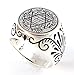 Seal of Solomon Talisman Special Design Islamic 925 Sterling Silver Turkish Handmade Solid Ring