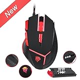[Wired Gaming Mouse 4000 DPI 9 Buttons Programmable] EasySMX V18 Optical Mouse W