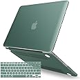 IBENZER Compatible with MacBook Pro 13 Inch Case 2015 2014 2013 end 2012 A1502 A1425, Hard Shell Case with Keyboard Cover for Old Version Mac Pro Retina 13, Midnight Green, R13MTGN+1