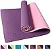 IUGA Yoga Mat Non Slip Textured Surface, Reversible Dual Color, Eco Friendly Yoga Mat with Carrying Strap, Thick Exercise & Workout Mat for Yoga, Pilates and Fitness (72″x 24″x 6mm) (Purple/Pink)thumb 1