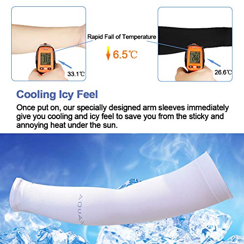 Beister 6 Pairs UV Protection Cooling Arm Sleeves for Women Men, Sunblock Protective Long Arm Cover Warmer