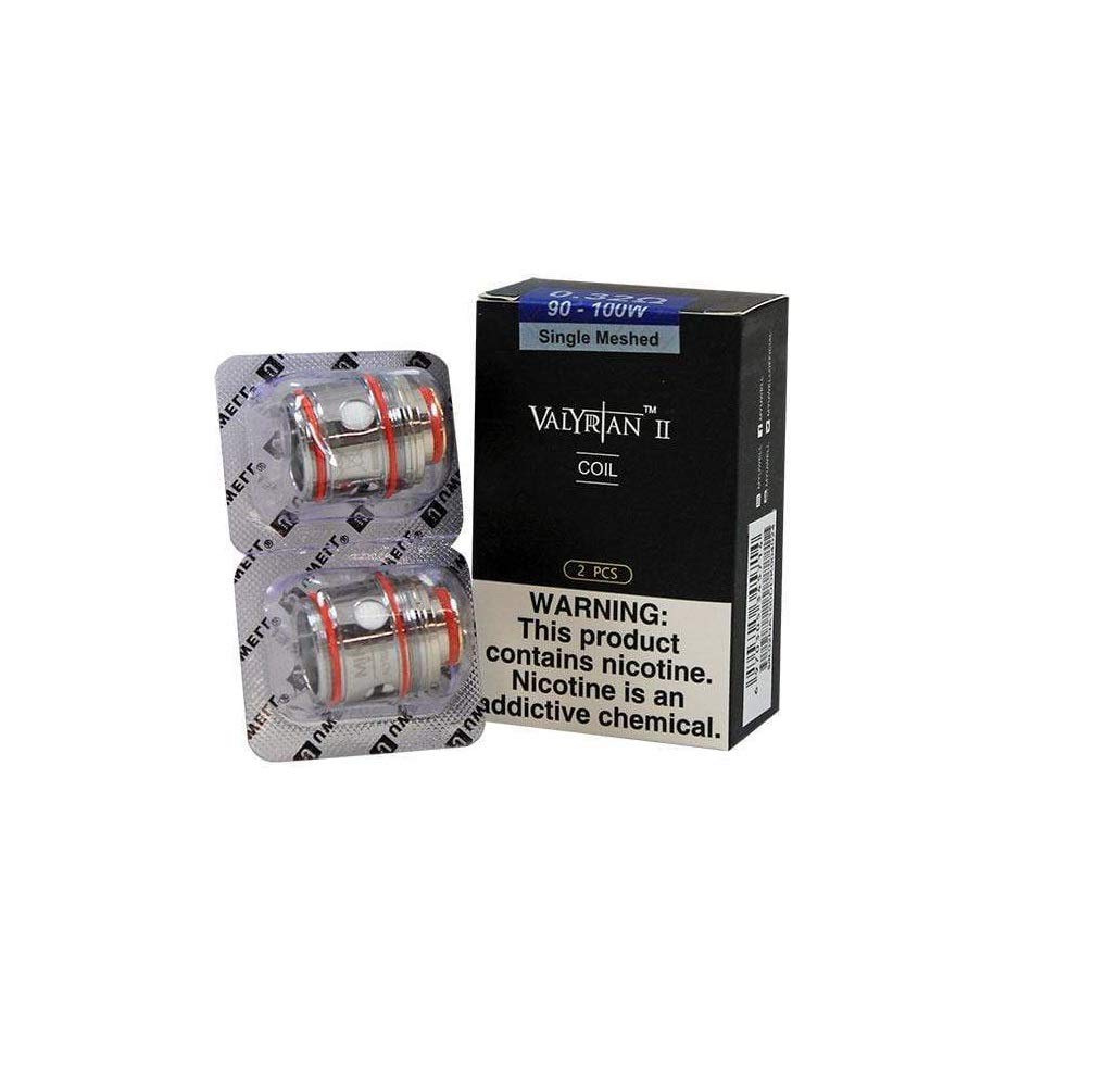 Uwell Valyrian 2 Replacement Coils, UN2 Single Meshed, 0.32 ohm, 90-100W, Enhanced Vaping Performance, Pack of 2, No Nicotine