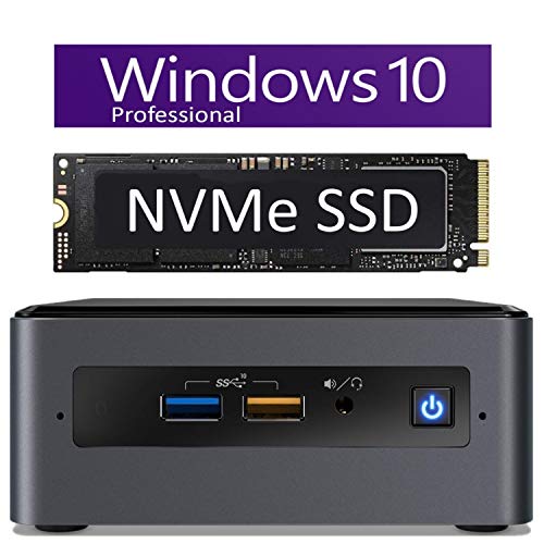 Intel NUC NUC8i7BEH Mini PC/HTPC, Quad-Core i7-8559U Up to 4.5GHz, DDR4 RAM WiFi, BT 5.0 Thunderbolt 3, 4k Support, Dual Monitor Capable (32GB RAM | 2TB NVMe SSD | Windows Pro)