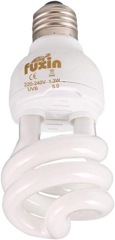 POFET Energy Saving Lamps UVB Bulb,Spiral Compact 13Watts UVB 5.0 Reptile Light Bulb Fit for Rainforest Type Reptile/Snake/Lizard/Insect/Turtle/Tortoise
