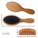 iLAZ Natural Boar Bristle Hair Brush Comb with Nylon pin/Wooden handle - Best for Styling, Straightening, Detangling and Thick Thin Fine Straight Curly Wavy Long Short Dry Damaged Hair