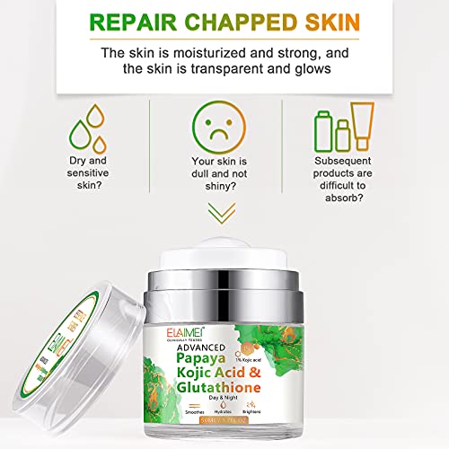 papaya kojic acid glutathione cream kizenka Cream, Papaya Papaya Vitamin Skin Care Face Cream Dark Spots Correctors Cream Improve Skin Smooth Wrinkles and Enhances Skin Radiance - 50ml in Kenya reduce wrinkles Size:30 Softgel Capsules ghk-cu injection site reaction