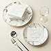 Crisky Bridal Shower Silver Napkins Disposable Silver Cocktail Beverage Dessert Napkins for Wedding Shower Engagement Party Decorations, 100 Pcs, 3-Ply