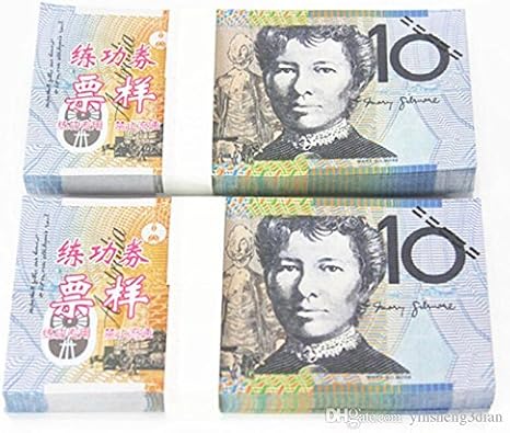 Amazon 1 最も早い Edition お金 紙幣の設定 Aud 10 の小道具と教育 銀行スタッフトレーニング用紙 偽のお金 お金の練習 子供ギフトコレクション インテリア オンライン通販