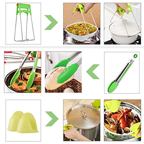 Pressure Cooker Accessories For Instant Pot 5 6 8 qt with Silicone Egg Bite Mold, Basting brush, Steamer Baskets, Springform Pan, Kitchen Tong, Oven Mitts, and More - 12 Pcs