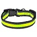 Mile High Life Dog Collar | Nylon Reflective Dog Collars | Light Weight Puppy Collars | Lime Green Dog Collars for Large Dogs (Lime Green, Large)