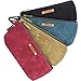 Home Innovation Zipper Pouch Tool Bags Waxed Canvas with Heavy Duty Metal Zipper and Carabiner, 4 Pack Utility Bags Water Resistant, Stand-up Tool Pouch Multi-Purpose Organizer
