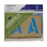 DURO by Graphic Products 3325 Stencil-It Oil Board Stencil Set, 3"