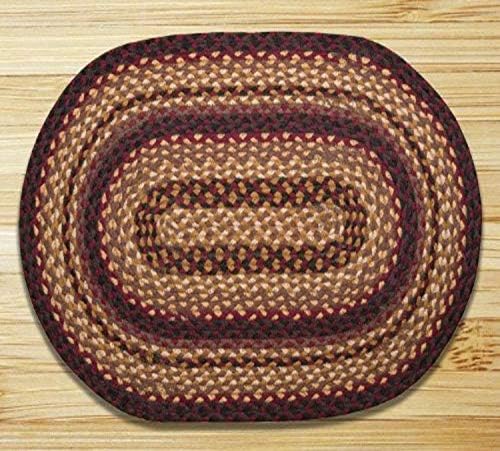 Earth Rugs Oval Rug 20 By 30" Black Cherry/Chocolate/Cream