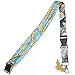 Wonder Woman Comic Strip Reversible Breakaway Keychain Lanyard with ID Holder, Rubber Charm and Collectible Sticker