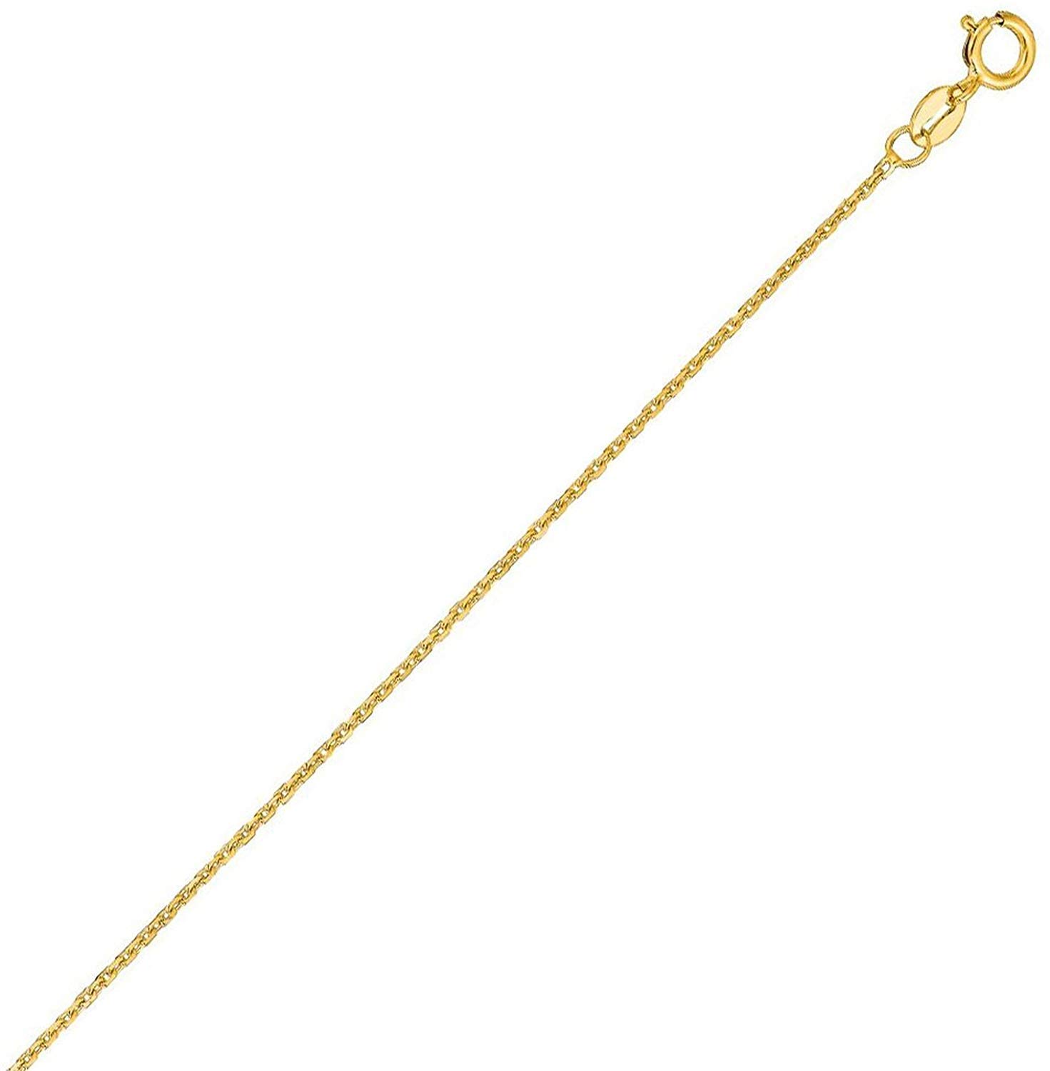 14 Carat / 585 Gold Fine Round Anchor Chain Width 0.8 mm Yellow Gold - Choice of Length, Gold