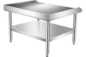 KODOM Equipment Grill Stand 24 x 28 x 24, Stainless Steel Grill Stand Table with Adjustable Storage Undershelf, Equipment Stand for Commerical Kitchen Restaurant Home and Hotel