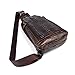 Sunmig Men’s Crocodile Genuine Leather Crossbody Chest Bag Hiking Sling Daypack (Model 3201)
