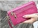 Fashion Women Wallets Dull Polish Leather Wallet Double Zipper Day Clutch Purse Wristlet Portefeuille Handbags Carteira Feminina