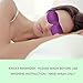 KAMOSSA Sleep Mask, Contoured Sleeping Eye Mask, 3 Colors Available, Free Earplugs & Carry Bag (Purple)