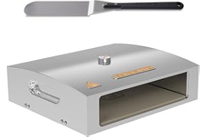 BakerStone Pizza Oven Box Kit With Pizza Stone, Stainless Steel Outdoor Pizza Oven For Gas Grill, B-ADXXX-2