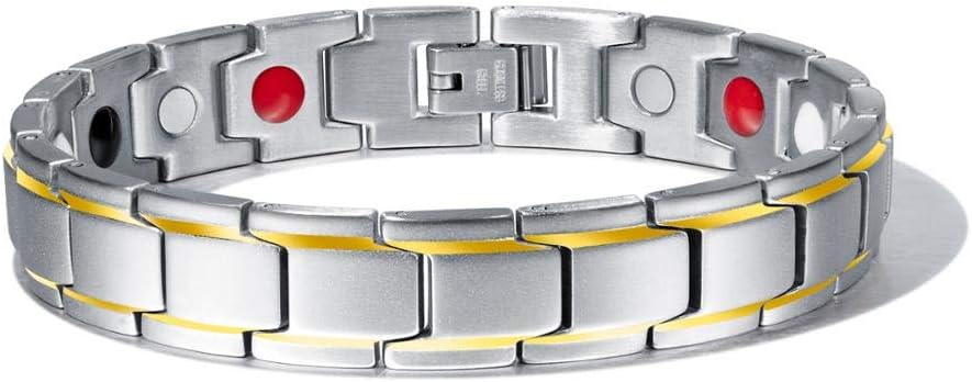 ABHISTA Bracelets for Men And Boys Magnetic Therapy (4 Elements) 316L Stainless Steel
