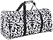 World Traveler Black Damask Gym Duffle Bag 21-inch