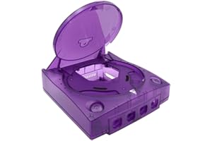 Hzxkqmil Replacement Shell for SEGA Dreamcast DC Retro Video Game Console, Translucent Plastic Housing Case Accessories for Dreamcast DC, Transparent Purple