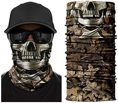 3D Face Sun Mask, Neck Gaiter, Headwear, Magic Scarf, Balaclava, Bandana, Headband Fishing, Hunting, Yard Work, Running, Riding,Motorcycling, UV Protection,Elastic Seamless Scarf Great Men & Women