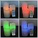 Ohuhu® Real Wax Battery-Powered Flameless Candles / Color Changing Candles / LED Tealight Candles, 3-Pack - 3