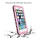 iPhone SE/5/5S Waterproof Case, iThrough Waterproof Dust Proof Snow Proof Shock Proof Phone Case, IP68 Underwater Heavy Duty Protective Carrying Case Cover with Touch ID for iPhone 5S 5 SE (Pink)