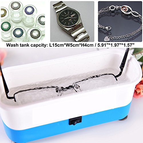 image for Poraxy Ultrasonic Cleaner – Mini Cleaning Machine with 1100Pcs Eyegl