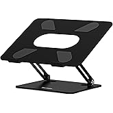 Laptop Stand, Boyata Laptop Holder, Multi-Angle Stand with Heat-Vent to Elevate Laptop, Adjustable Notebook Stand for Laptop