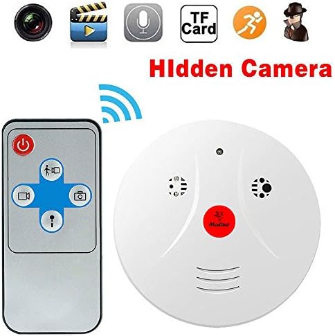 MaQue Hidden Spy Camera Smoke Detector Nanny Cam Motion Detection Camera Perfect for Hotel Office Nursing Home